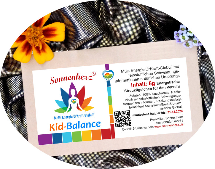 Kid-Balance Kinder Multifunktions-Globuli Komplettmittel 100% Natur für Schule, Entwicklung, Gute Nacht, Mut, Not uvm.- Im Nachfüllpack von Sonnenherz