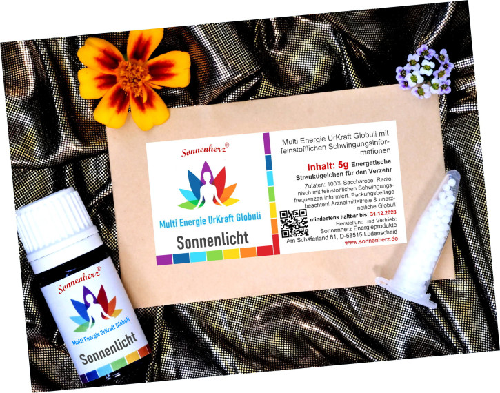 Sonnenglobuli "Sonnenlicht Pur" energetische Lichtglobuli für Deine Seele nach Jakob Lorber. Neuer Jahrgang. Im Premium Vorteils-Set von Sonnenherz