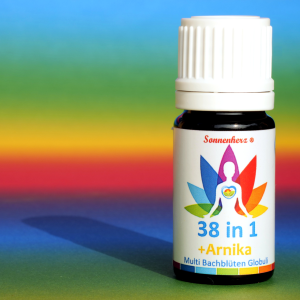 Arnika + 38 Bachblüten ALL-IN-ONE Globuli- Für Mensch & Tier DIE PASSENDEN BACHBLÜTEN + Arnika in EINEM PRODUKT - von Sonnenherz