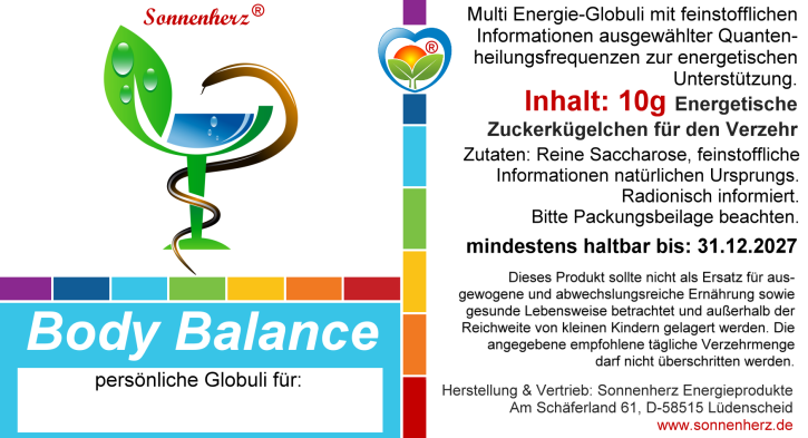 Body Balance: Deine persönlichen Kraft-Globuli - Deine eigene Wirk-Kombination für Deine Bedürfnisse - 10g
