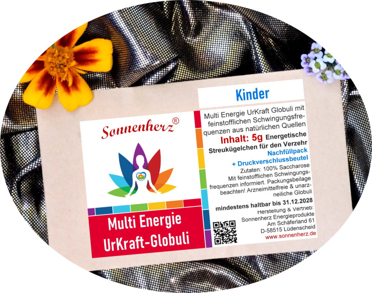 KINDER Multifunktions-Globuli Komplettmittel 100% Natur für Schule, Entwicklung, Gute Nacht, Mut, Not uvm.- Im Nachfüllpack von Sonnenherz